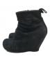 RICK OWENS (リックオウエンス) ウェッジソールブーツ ブラック サイズ:42：20000円