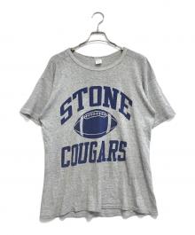 Champion（チャンピオン）の古着「80’s染込み3段プリントTシャツ」｜グレー