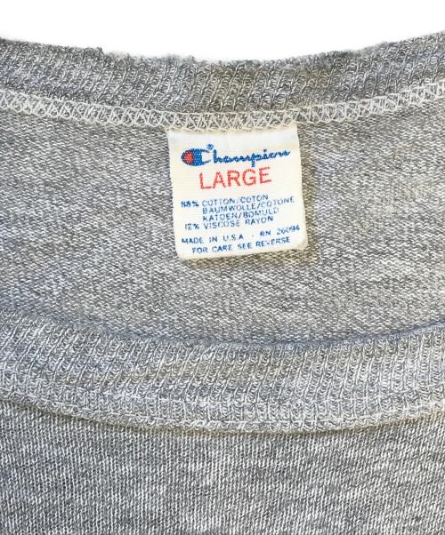 Champion（チャンピオン）Champion (チャンピオン) 80’s染込み3段プリントTシャツ グレー サイズ:Mの古着・服飾アイテム