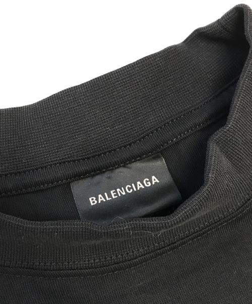 BALENCIAGA（バレンシアガ）BALENCIAGA (バレンシアガ) ミラーロゴプリントTシャツ ブラック サイズ:Sの古着・服飾アイテム