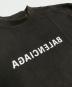 中古・古着 BALENCIAGA (バレンシアガ) ミラーロゴプリントTシャツ ブラック サイズ:S：36000円