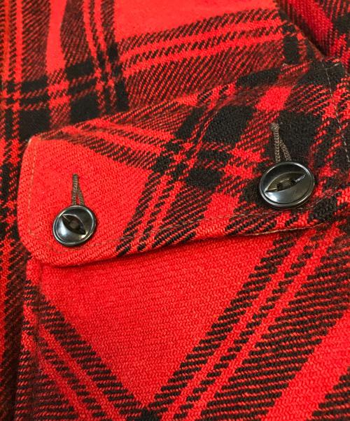 VINTAGE（ヴィンテージ）VINTAGE (ヴィンテージ) バッファローチェックスポーツジャケット レッド サイズ:不明の古着・服飾アイテム