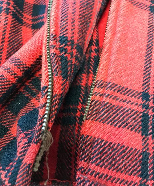 VINTAGE（ヴィンテージ）VINTAGE (ヴィンテージ) バッファローチェックスポーツジャケット レッド サイズ:不明の古着・服飾アイテム