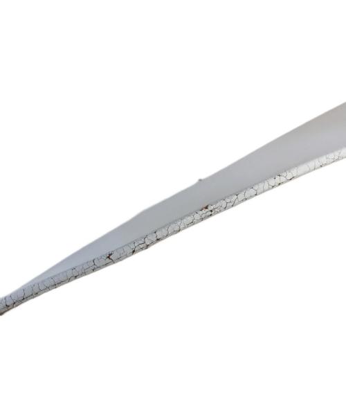 A BATHING APE（ア ベイシング エイプ）A BATHING APE (ア ベイシング エイプ) ロゴバックルレザーベルト ホワイト サイズ:Sの古着・服飾アイテム