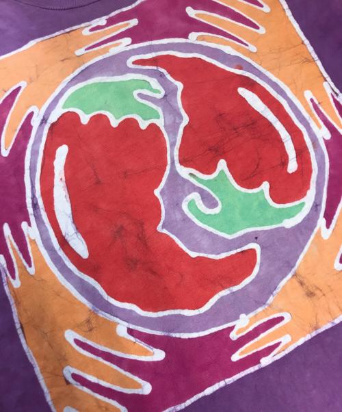 Hanes（ヘインズ）Hanes (ヘインズ) プリントTシャツ パープル サイズ:LARGEの古着・服飾アイテム