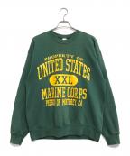 SOFFE SWEATソフィスウェット）の古着「80’s5段プリントスウェット」｜グリーン