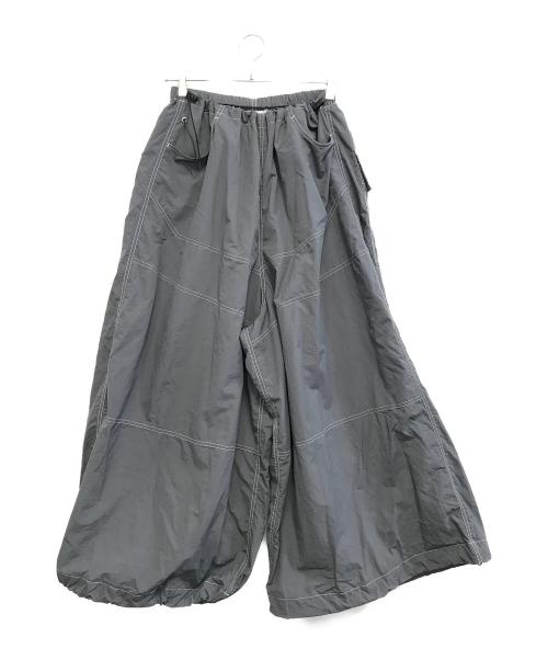 ONE FIFTH（ワンフィフス）ONE FIFTH (ワンフィフス) ワイドナイロンパンツ グレー サイズ:2の古着・服飾アイテム