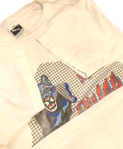 スポーツTシャツ（スポーツTシャツ）スポーツTシャツ (スポーツTシャツ) 80'sプリントTシャツ ホワイト サイズ:Ｌの古着・服飾アイテム