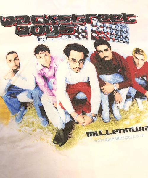 バンドTシャツ（バンドTシャツ）バンドTシャツ (バンドTシャツ) 00's BACK STREET BOYS(バックストリートボーイズ) ツアーTシャツ ホワイト サイズ:XL　　　の古着・服飾アイテム