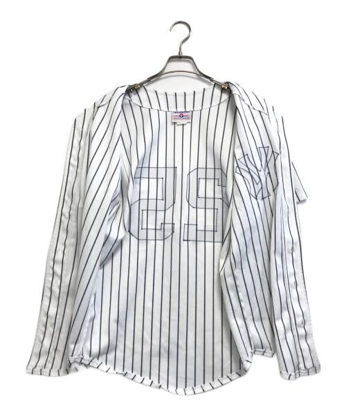 TEAMWORK（チームワーク）TEAMWORK (チームワーク) ベースボールシャツ ホワイト サイズ:Mの古着・服飾アイテム