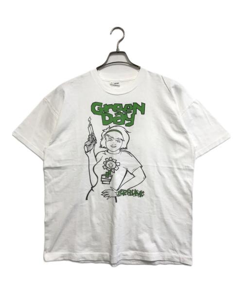 バンドTシャツ（バンドTシャツ）バンドTシャツ (バンドTシャツ) 90's Green Day(グリーンデイ) バンドTシャツ ホワイト サイズ:XLの古着・服飾アイテム