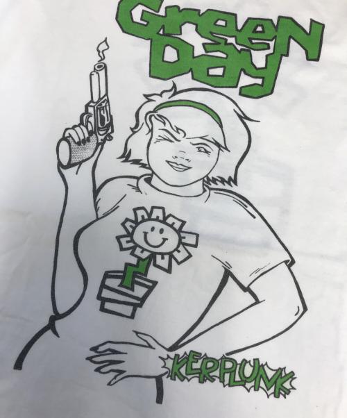 バンドTシャツ（バンドTシャツ）バンドTシャツ (バンドTシャツ) 90's Green Day(グリーンデイ) バンドTシャツ ホワイト サイズ:XLの古着・服飾アイテム
