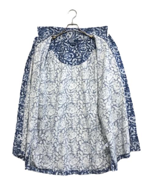 POLO RALPH LAUREN（ポロ・ラルフローレン）POLO RALPH LAUREN (ポロ・ラルフローレン) 総柄開襟シャツ ブルー サイズ:Ｌの古着・服飾アイテム