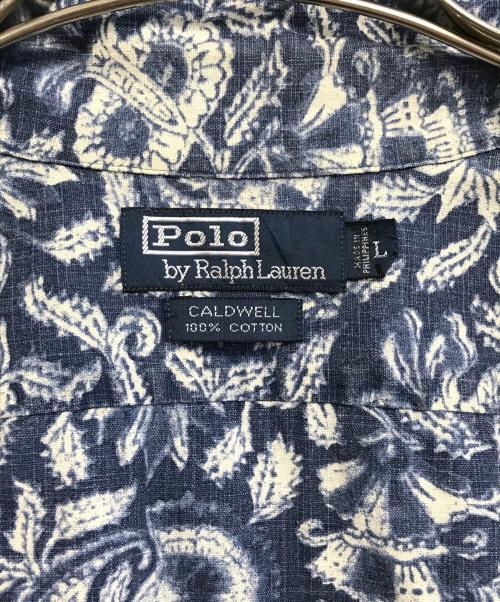 POLO RALPH LAUREN（ポロ・ラルフローレン）POLO RALPH LAUREN (ポロ・ラルフローレン) 総柄開襟シャツ ブルー サイズ:Ｌの古着・服飾アイテム