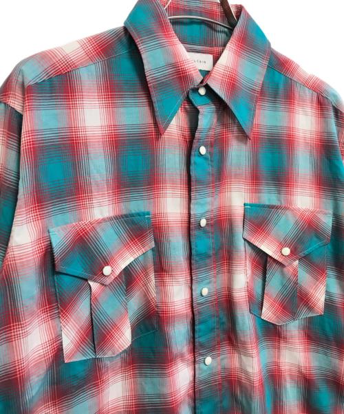 LITTLEBIG（リトルビッグ）LITTLEBIG (リトルビッグ) Homble Check SH グリーン×レッド サイズ:46 未使用品の古着・服飾アイテム
