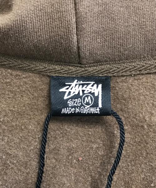 stussy（ステューシー）stussy (ステューシー) flipped logo zip up hoodie ブラウン サイズ:Mの古着・服飾アイテム