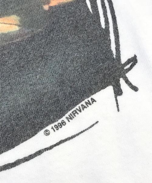 バンドTシャツ（バンドTシャツ）バンドTシャツ (バンドTシャツ) 90s NIRVANA(ニルバーナ) バンドTシャツ ホワイト サイズ:Ｌの古着・服飾アイテム