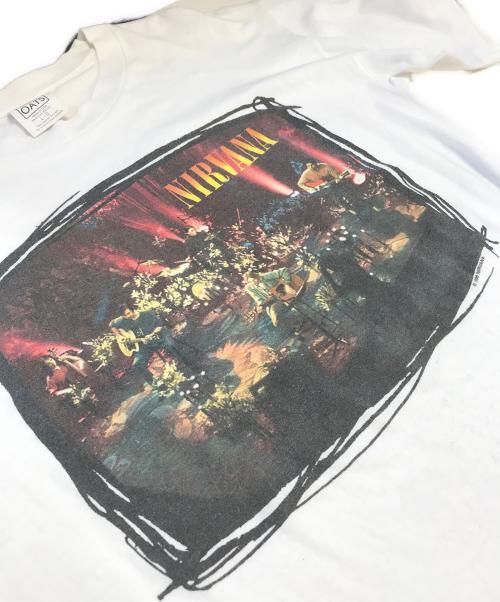 バンドTシャツ（バンドTシャツ）バンドTシャツ (バンドTシャツ) 90s NIRVANA(ニルバーナ) バンドTシャツ ホワイト サイズ:Ｌの古着・服飾アイテム
