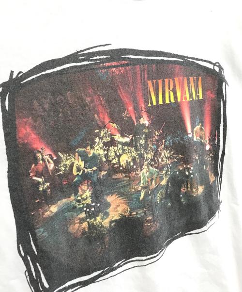 バンドTシャツ（バンドTシャツ）バンドTシャツ (バンドTシャツ) 90s NIRVANA(ニルバーナ) バンドTシャツ ホワイト サイズ:Ｌの古着・服飾アイテム