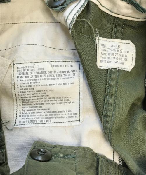 VINTAGE MILITARY（ヴィンテージ ミリタリー）VINTAGE MILITARY (ヴィンテージ ミリタリー) US ARMY M65フィールドパンツ カーキ サイズ:SMALL-REGULARの古着・服飾アイテム