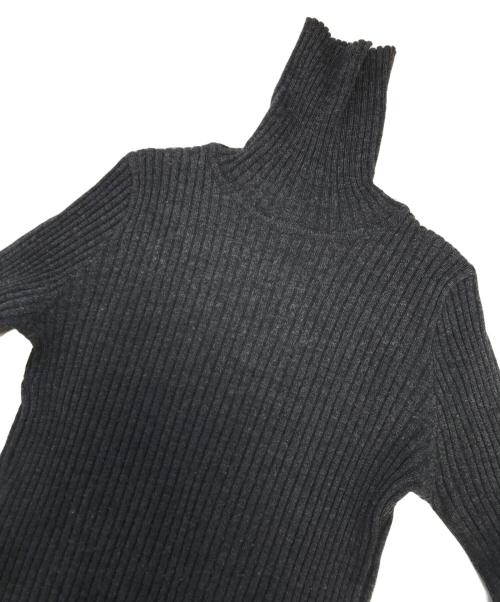 Jean Paul GAULTIER CLASSIQUE（ジャンポールゴルチエクラシック）Jean Paul GAULTIER CLASSIQUE (ジャンポールゴルチエクラシック) リブロゴタートルネックニット グレー サイズ:40の古着・服飾アイテム