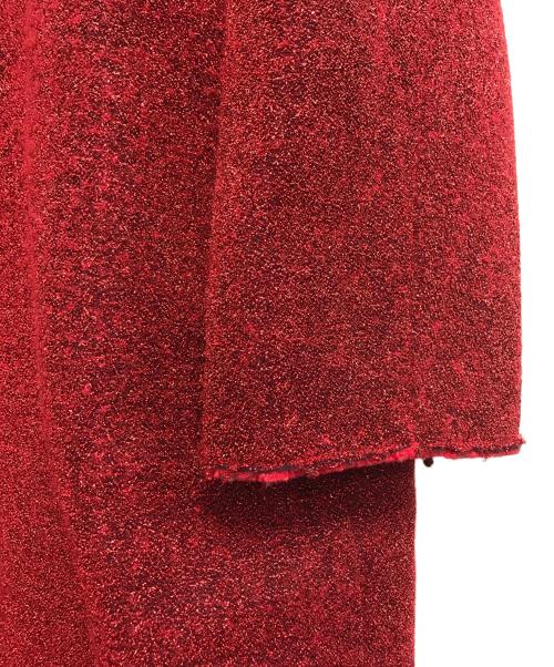 MM6（エムエムシックス）MM6 (エムエムシックス) スタンドカラーロングコート レッド サイズ:40の古着・服飾アイテム