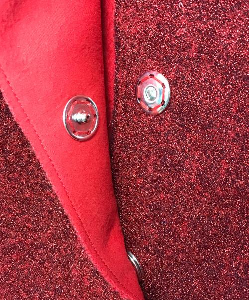 MM6（エムエムシックス）MM6 (エムエムシックス) スタンドカラーロングコート レッド サイズ:40の古着・服飾アイテム