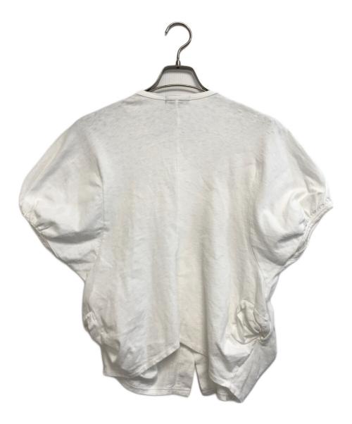 tricot COMME des GARCONS（トリココムデギャルソン）tricot COMME des GARCONS (トリココムデギャルソン) ノーカラーコットンシャツ ホワイト サイズ:Mの古着・服飾アイテム