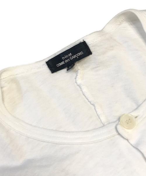 tricot COMME des GARCONS（トリココムデギャルソン）tricot COMME des GARCONS (トリココムデギャルソン) ノーカラーコットンシャツ ホワイト サイズ:Mの古着・服飾アイテム