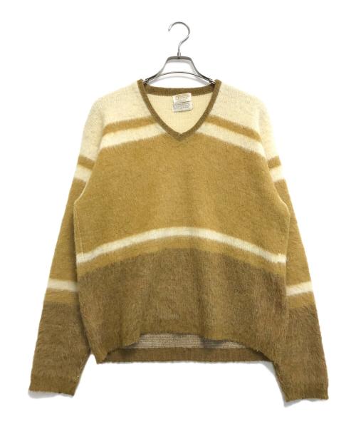 FORUM（フォーラム）FORUM (フォーラム) モヘア混Vネックニット グリーン サイズ:Lの古着・服飾アイテム