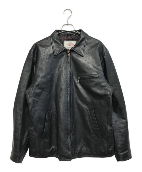 AVIREX（アヴィレックス）AVIREX (アヴィレックス) レザージャケット ブラック サイズ:XLの古着・服飾アイテム