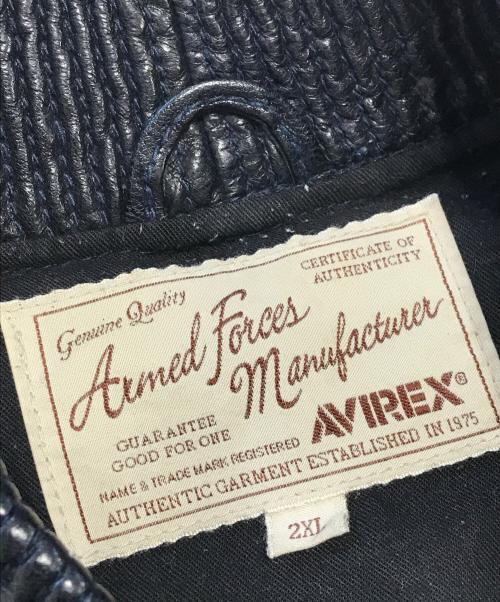 AVIREX（アヴィレックス）AVIREX (アヴィレックス) レザーブルゾン ブラック サイズ:2XLの古着・服飾アイテム