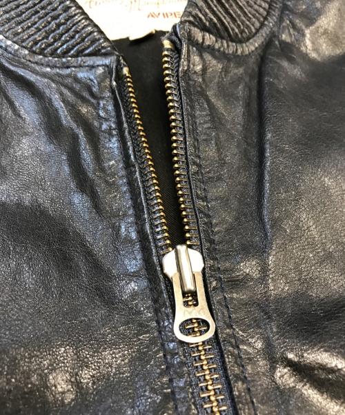 AVIREX（アヴィレックス）AVIREX (アヴィレックス) レザーブルゾン ブラック サイズ:2XLの古着・服飾アイテム