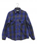 FIVE BROTHERファイブブラザー）の古着「80’sチェックネルシャツ」｜ブルー