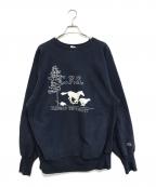 Championチャンピオン）の古着「90’sリバースウィーブスウェット」｜ネイビー