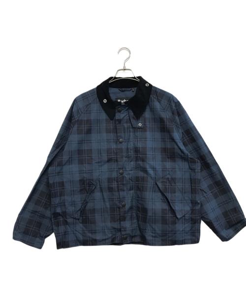 Barbour（バブアー）Barbour (バブアー) タータンチェックノンワックス ブルゾン ネイビー サイズ:38の古着・服飾アイテム