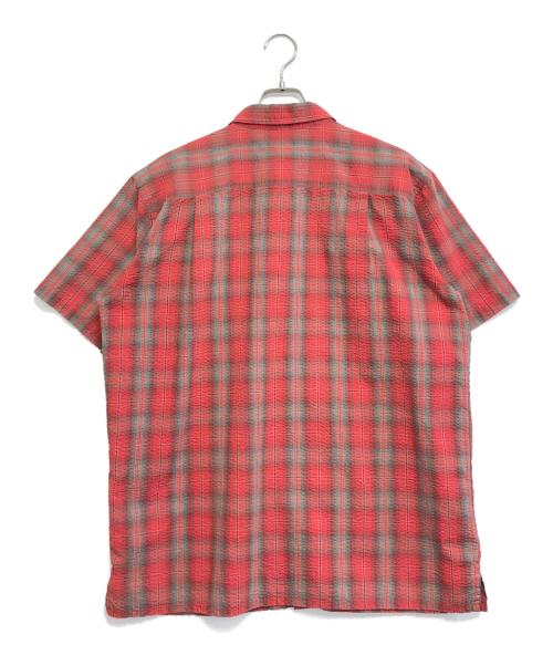 Patagonia（パタゴニア）Patagonia (パタゴニア) シアサッカーオンブレ半袖シャツ レッド サイズ:不明の古着・服飾アイテム