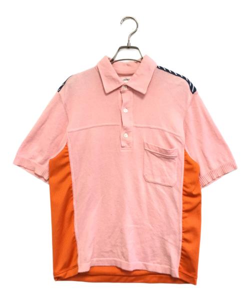 COMME des GARCONS SHIRT（コムデギャルソンシャツ）COMME des GARCONS SHIRT (コムデギャルソンシャツ) 切替ポロシャツ ピンク サイズ:Sの古着・服飾アイテム
