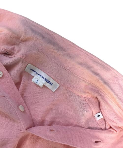 COMME des GARCONS SHIRT（コムデギャルソンシャツ）COMME des GARCONS SHIRT (コムデギャルソンシャツ) 切替ポロシャツ ピンク サイズ:Sの古着・服飾アイテム