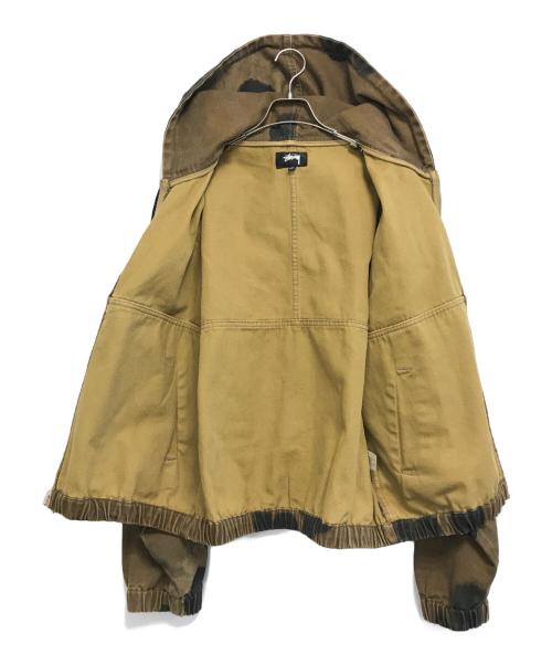 stussy（ステューシー）stussy (ステューシー) FLORAL DYE WORK JACKET ブラウン サイズ:Lの古着・服飾アイテム