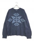 POLO RALPH LAURENポロ・ラルフローレン）の古着「オルテガ柄ハンドメイドニット」｜ネイビー