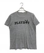 PLAY BOYプレイボーイ）の古着「Tシャツ」｜グレー
