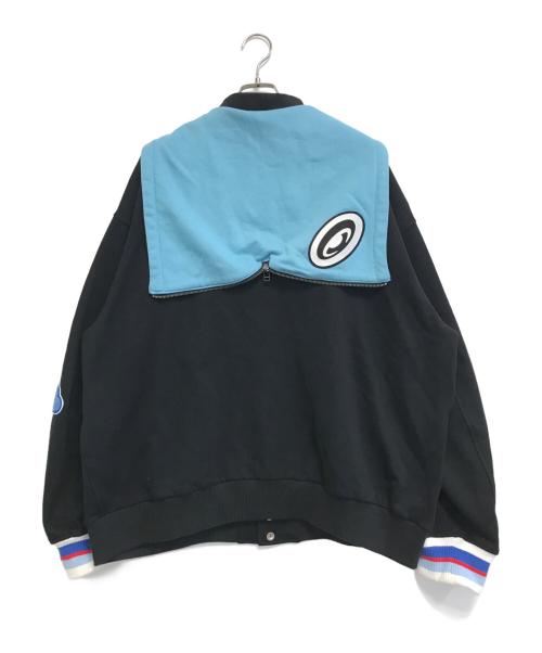 FACETASM（ファセッタズム）FACETASM (ファセッタズム) CPD (シーピーディー) LOVE HOODED STADIUM JACKET BLACK ブラック サイズ:5の古着・服飾アイテム