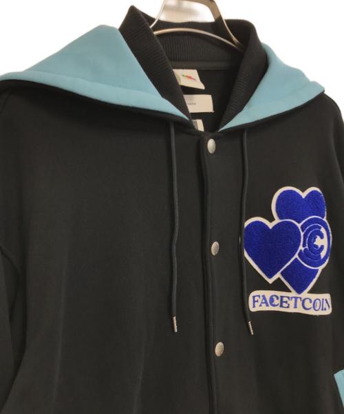 FACETASM（ファセッタズム）FACETASM (ファセッタズム) CPD (シーピーディー) LOVE HOODED STADIUM JACKET BLACK ブラック サイズ:5の古着・服飾アイテム