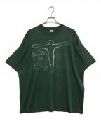 VINTAGEヴィンテージ）の古着「メッセージプリントTシャツ」｜グリーン