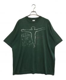 VINTAGE（ヴィンテージ）の古着「メッセージプリントTシャツ」｜グリーン
