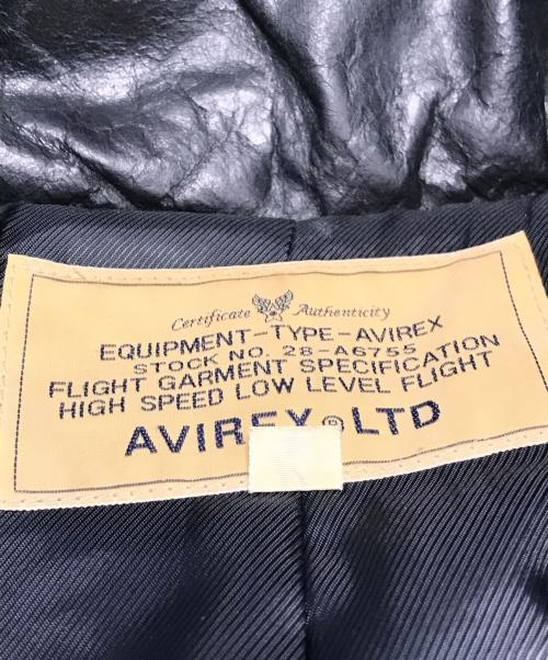 AVIREX（アヴィレックス）AVIREX (アヴィレックス) M-65レザージャケット ブラック サイズ:XLの古着・服飾アイテム