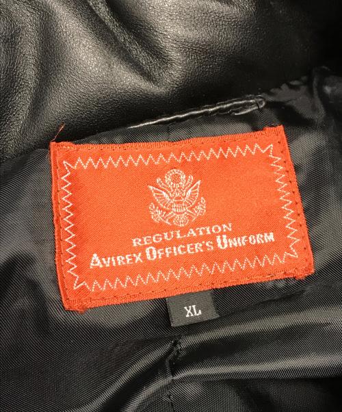 AVIREX（アヴィレックス）AVIREX (アヴィレックス) レザーダウンコート ブラック サイズ:XLの古着・服飾アイテム