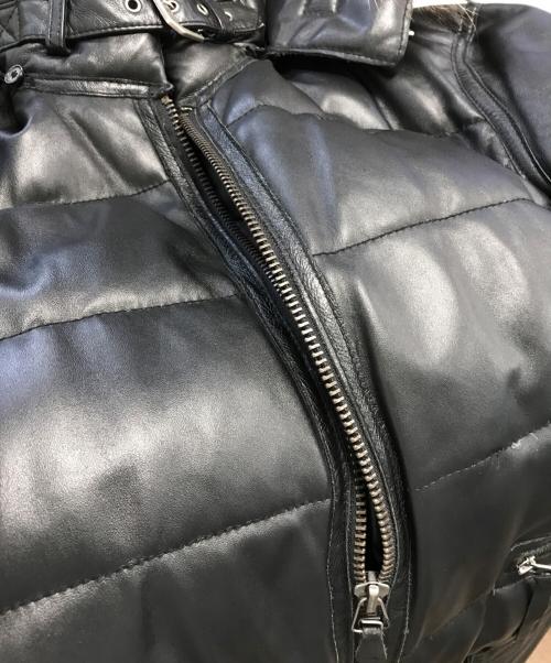 AVIREX（アヴィレックス）AVIREX (アヴィレックス) レザーダウンコート ブラック サイズ:XLの古着・服飾アイテム