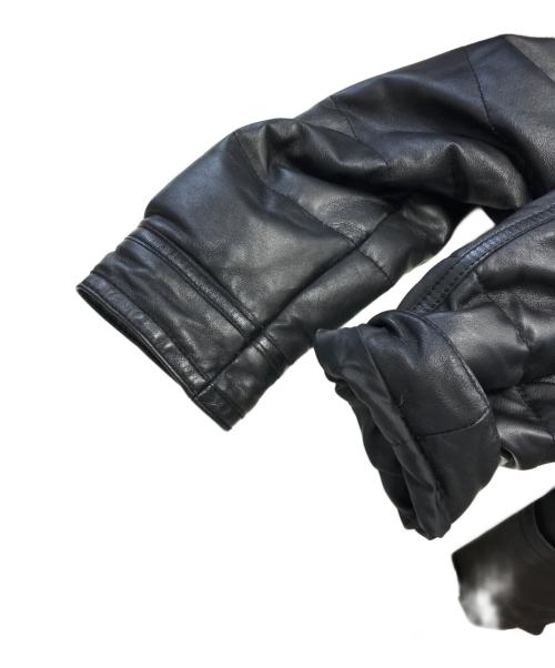 AVIREX（アヴィレックス）AVIREX (アヴィレックス) レザーダウンコート ブラック サイズ:XLの古着・服飾アイテム
